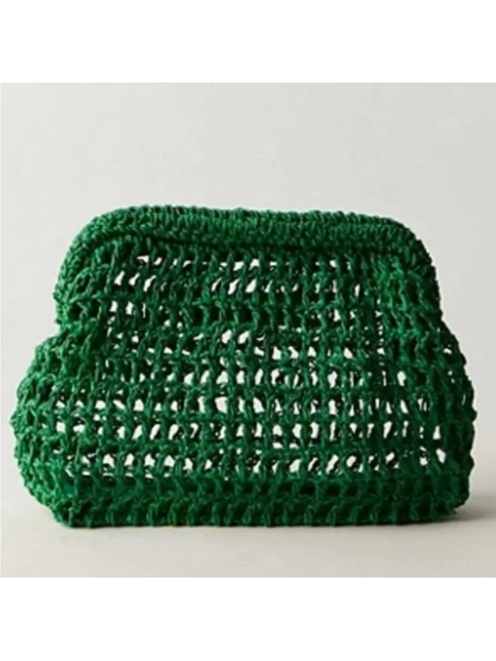 Free People Green Woven Clutch
